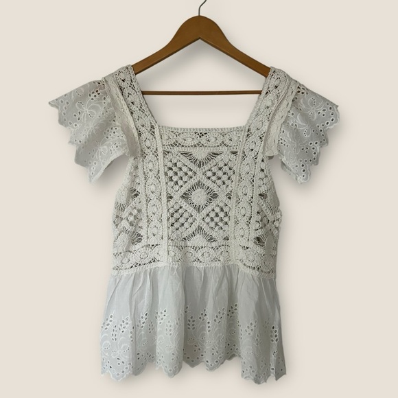 Klasiks Tops - Klasiks Embroidered Eyelet Top